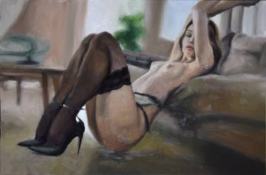 Original Figurative Erotic Paintings by Kamila Ossowska