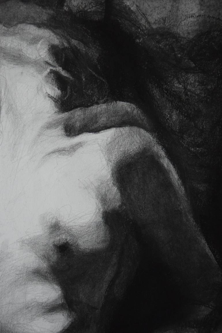 Original Figurative Nude Drawing by Kamila Ossowska