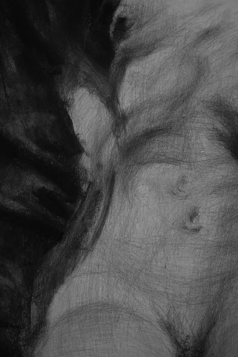 Original Figurative Nude Drawing by Kamila Ossowska