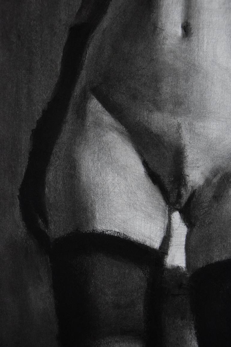 Original Figurative Nude Drawing by Kamila Ossowska