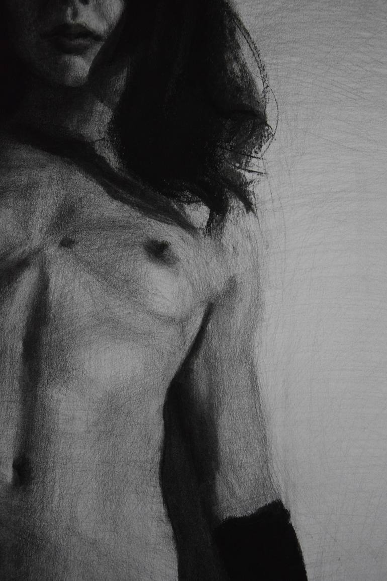 Original Figurative Nude Drawing by Kamila Ossowska