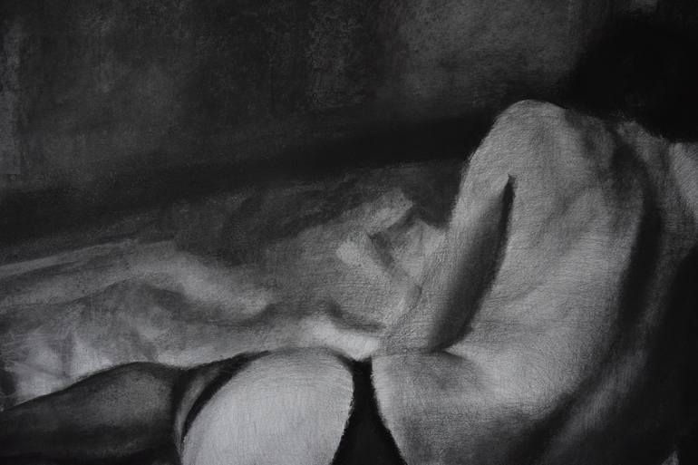 Original Figurative Nude Drawing by Kamila Ossowska