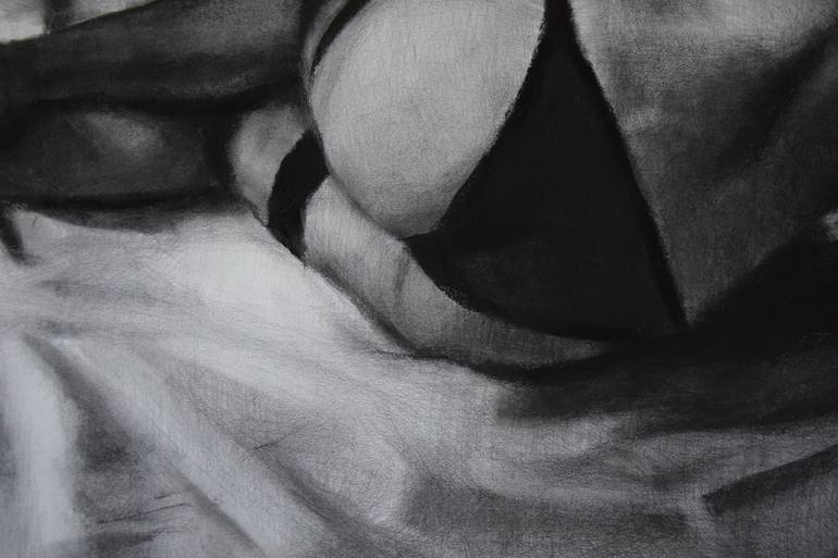 Original Figurative Nude Drawing by Kamila Ossowska