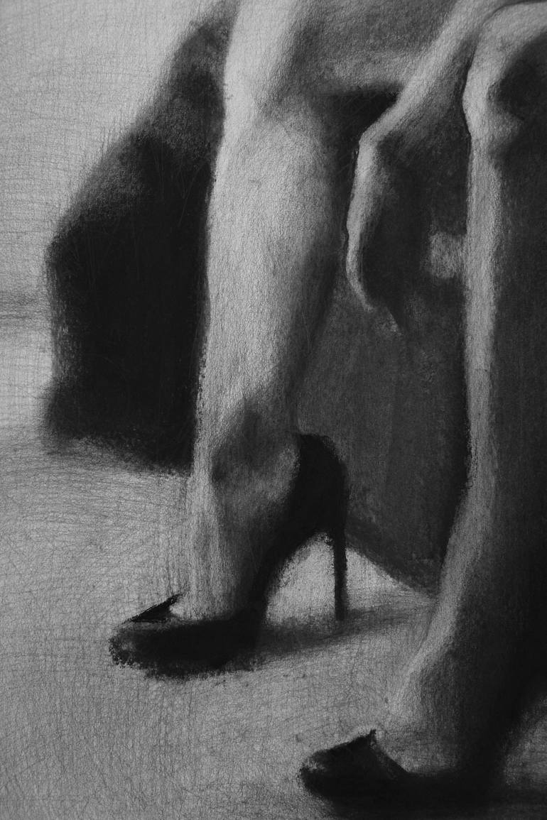 Original Figurative Nude Drawing by Kamila Ossowska