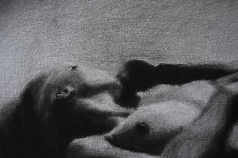 Original Figurative Nude Drawing by Kamila Ossowska