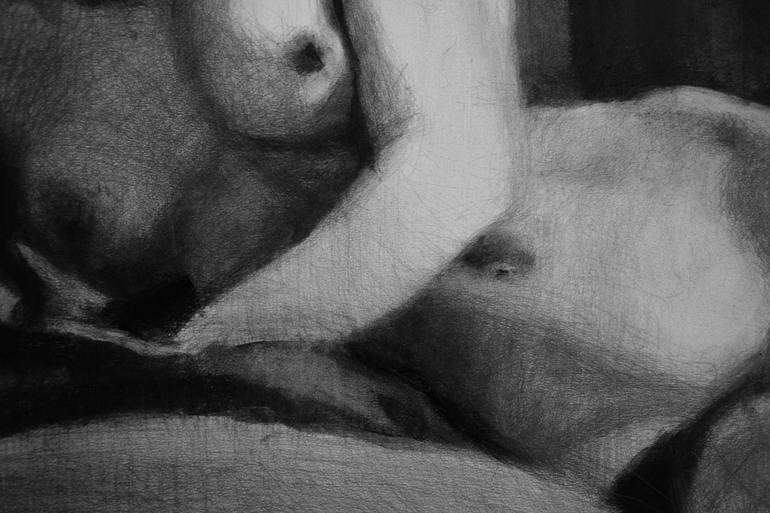 Original Figurative Nude Drawing by Kamila Ossowska