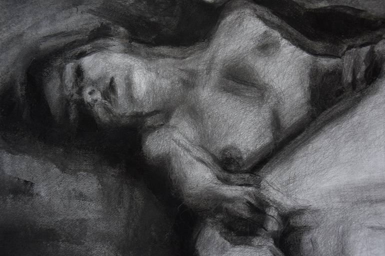 Original Figurative Erotic Drawing by Kamila Ossowska