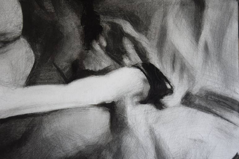 Original Figurative Erotic Drawing by Kamila Ossowska