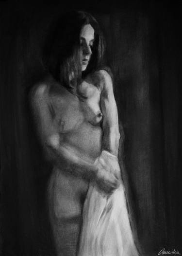 Original Figurative Nude Drawings by Kamila Ossowska