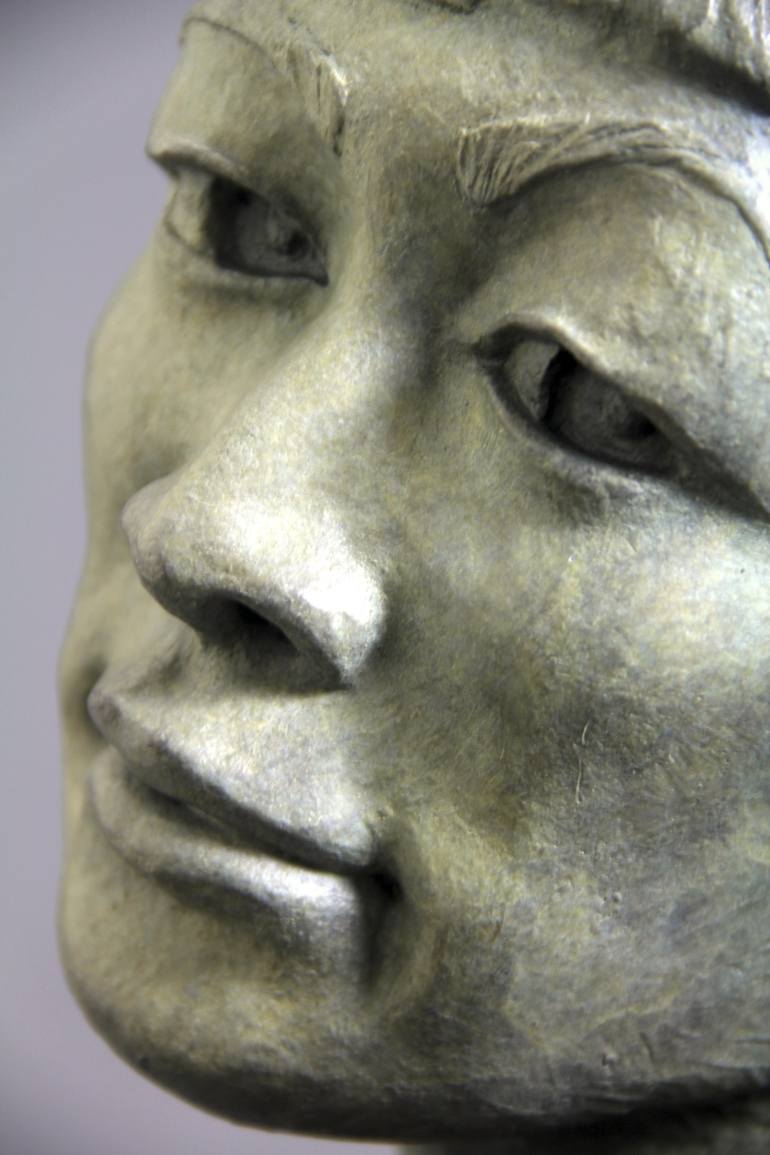 Original Figurative Portrait Sculpture by Claudette Bleijenberg