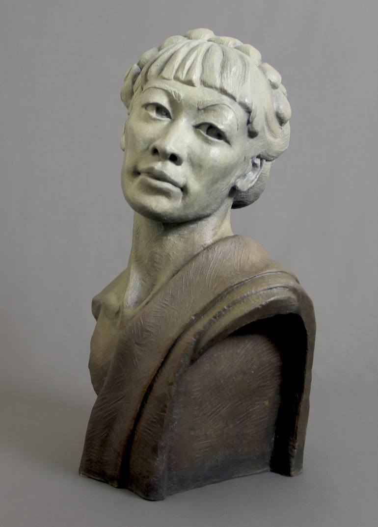 Original Figurative Portrait Sculpture by Claudette Bleijenberg