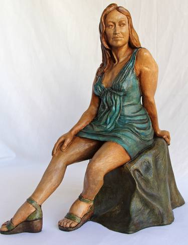 Original Figurative Women Sculpture by Claudette Bleijenberg