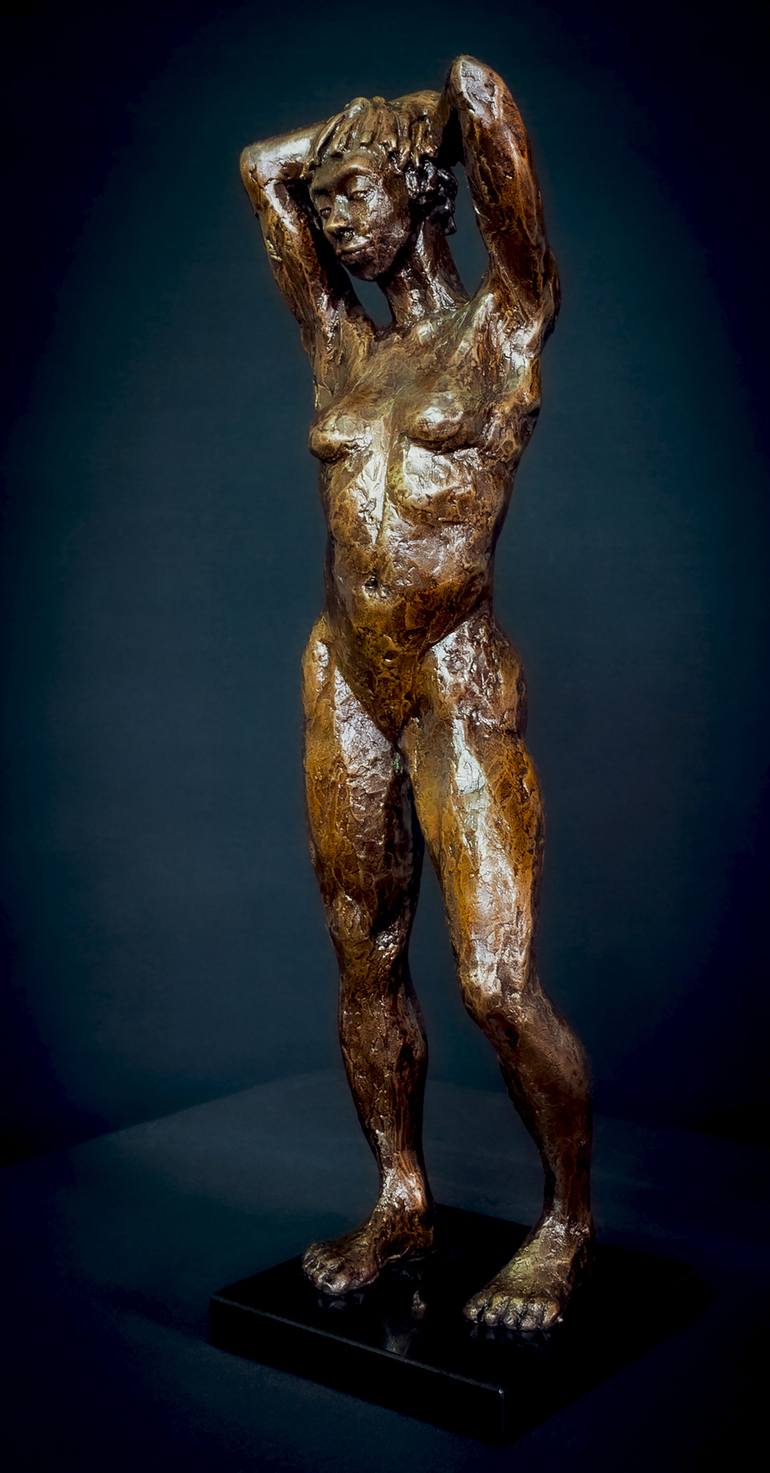 Original Figurative Nude Sculpture by Claudette Bleijenberg