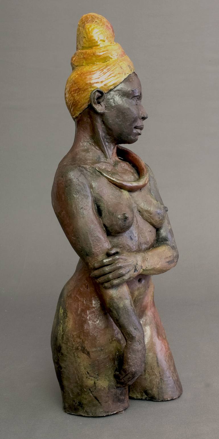 Original Figurative Nude Sculpture by Claudette Bleijenberg