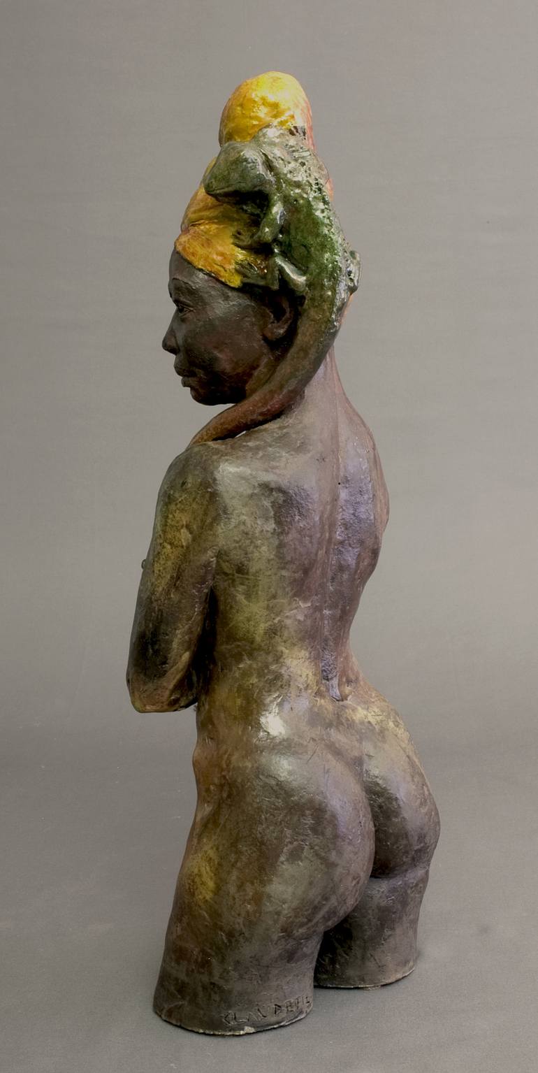 Original Figurative Nude Sculpture by Claudette Bleijenberg