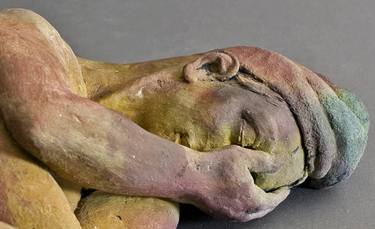 Original Figurative Nude Sculpture by Claudette Bleijenberg