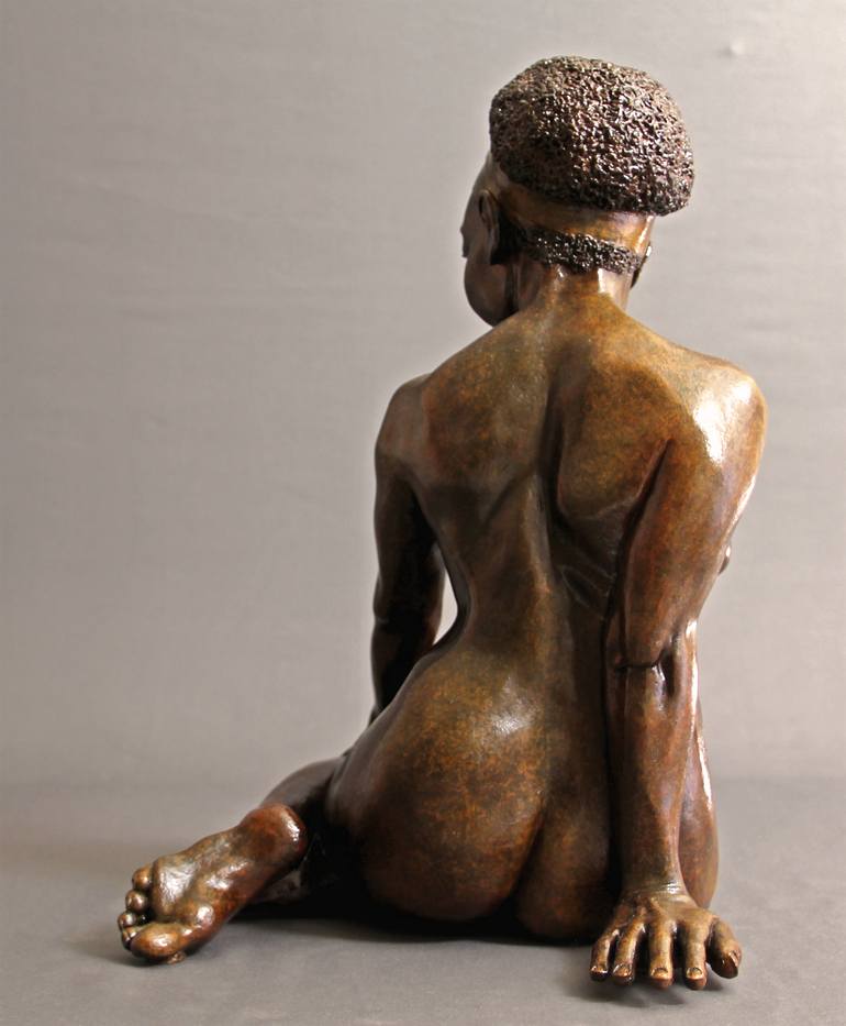 Original Figurative Nude Sculpture by Claudette Bleijenberg