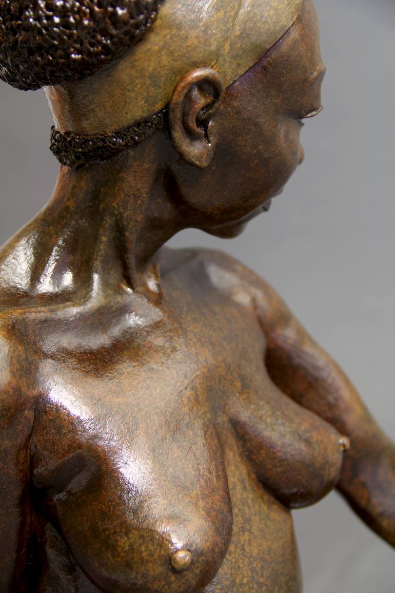 Original Figurative Nude Sculpture by Claudette Bleijenberg