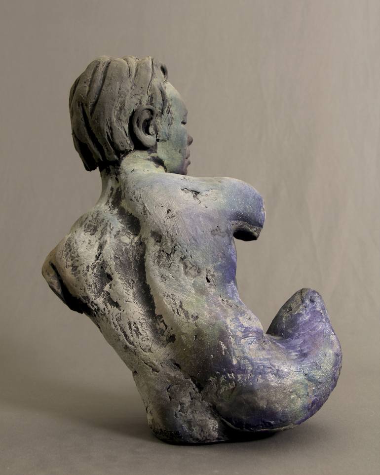 Original Figurative Erotic Sculpture by Claudette Bleijenberg