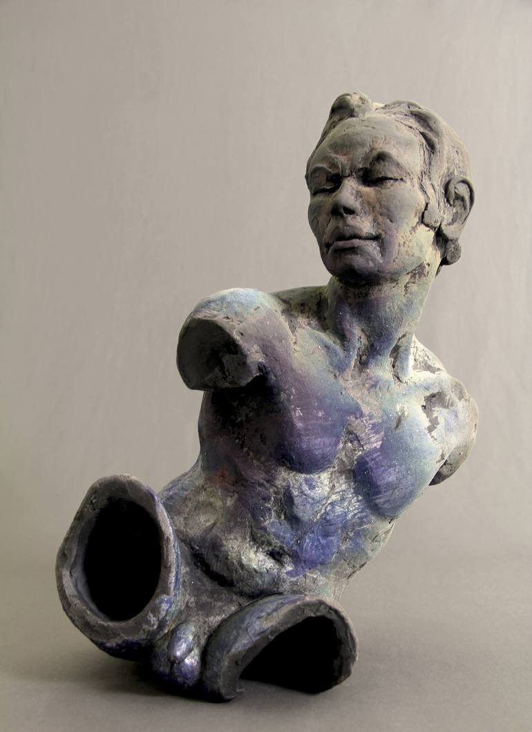 Original Figurative Erotic Sculpture by Claudette Bleijenberg