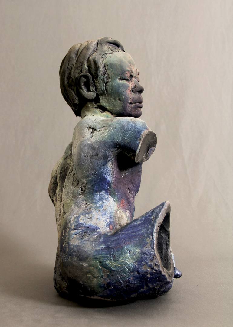 Original Figurative Erotic Sculpture by Claudette Bleijenberg