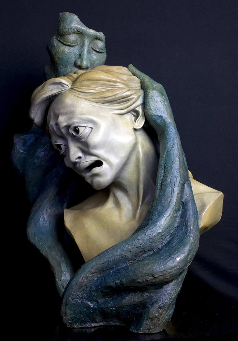 Original Figurative Portrait Sculpture by Claudette Bleijenberg