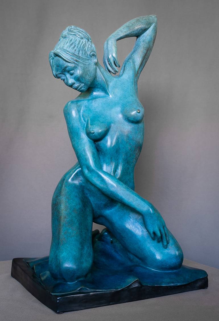 Original Expressionism Erotic Sculpture by Claudette Bleijenberg