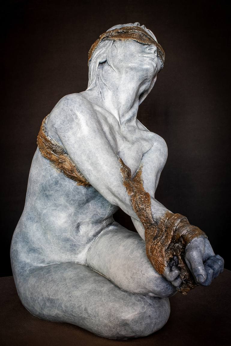 Original Figurative Portrait Sculpture by Claudette Bleijenberg