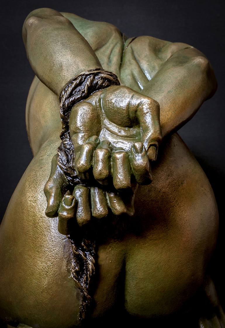 Original Figurative Nude Sculpture by Claudette Bleijenberg