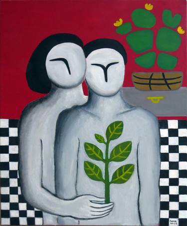 Print of Cubism Love Paintings by Leto Lama