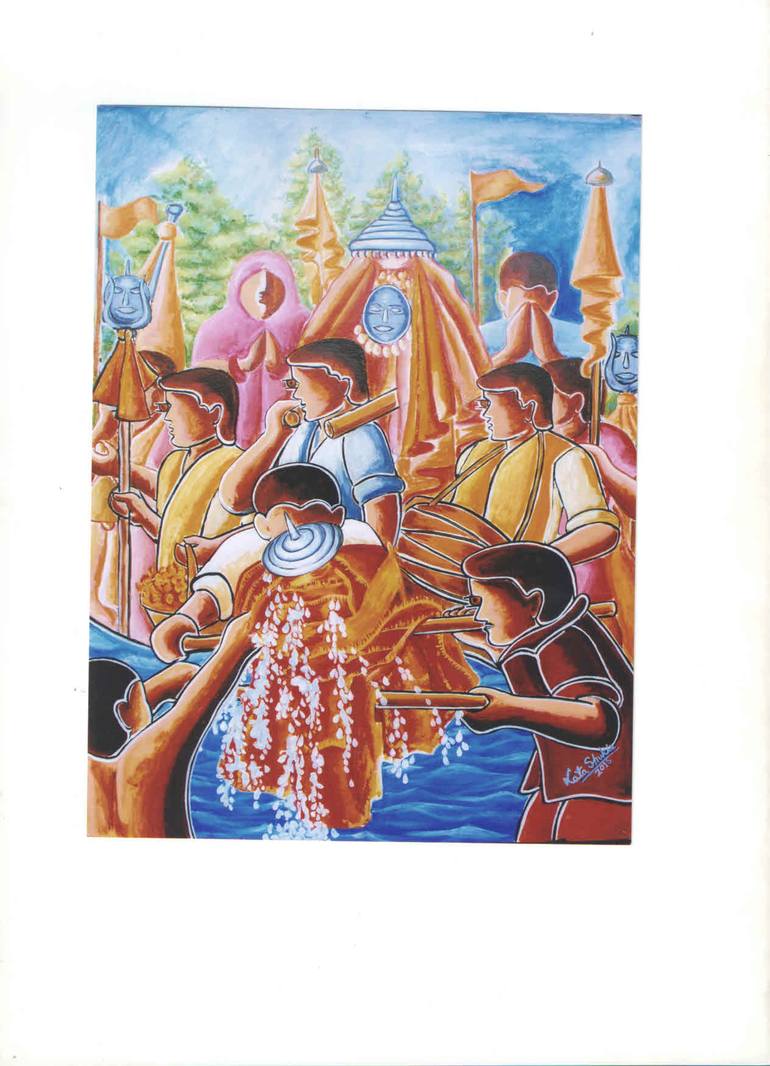 Original Documentary Culture Painting by Lata Shukla