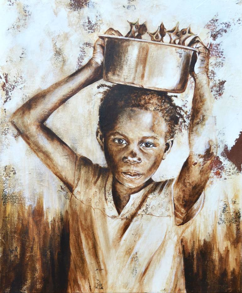 Hunger Pain Painting by Mel Kistner | Saatchi Art