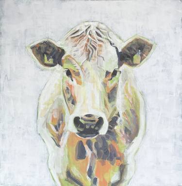 Original Impressionism Cows Paintings by Joanne Swisterski