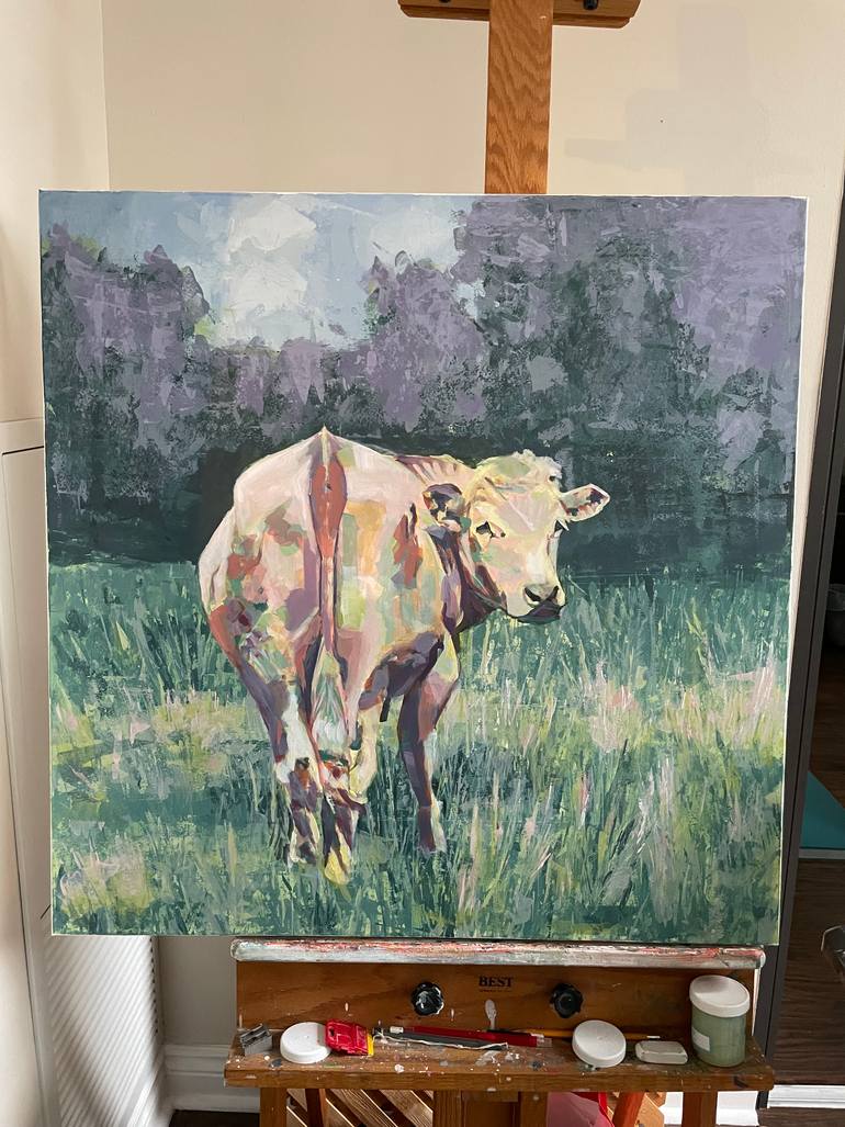 Original Abstract Animal Painting by Joanne Swisterski