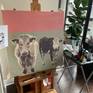 Catty's Cattle 3 on Artist's Easel