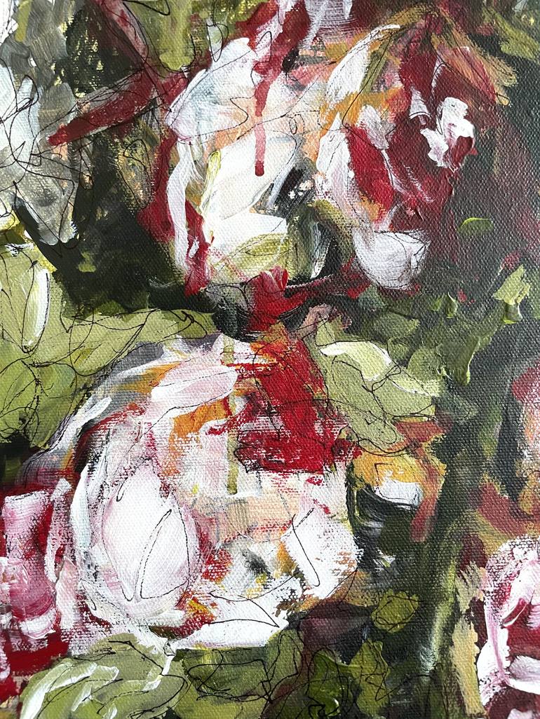 Original Abstract Floral Painting by Joanne Swisterski