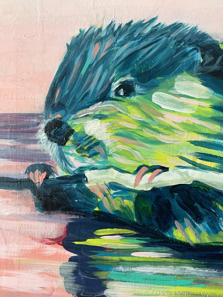 Original Impressionism Animal Painting by Joanne Swisterski