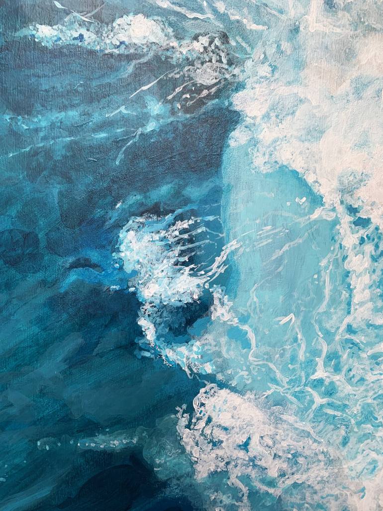 Original Impressionism Beach Painting by Joanne Swisterski