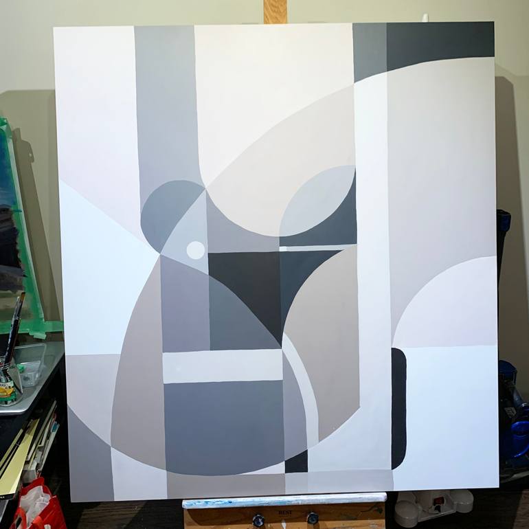 Original Art Deco Abstract Painting by Joanne Swisterski