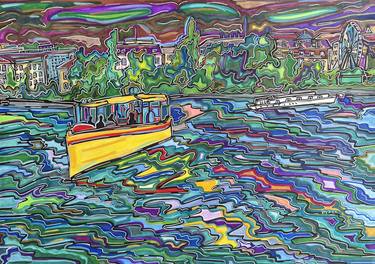 Original Expressionism Boat Drawing by Daria Reverdin