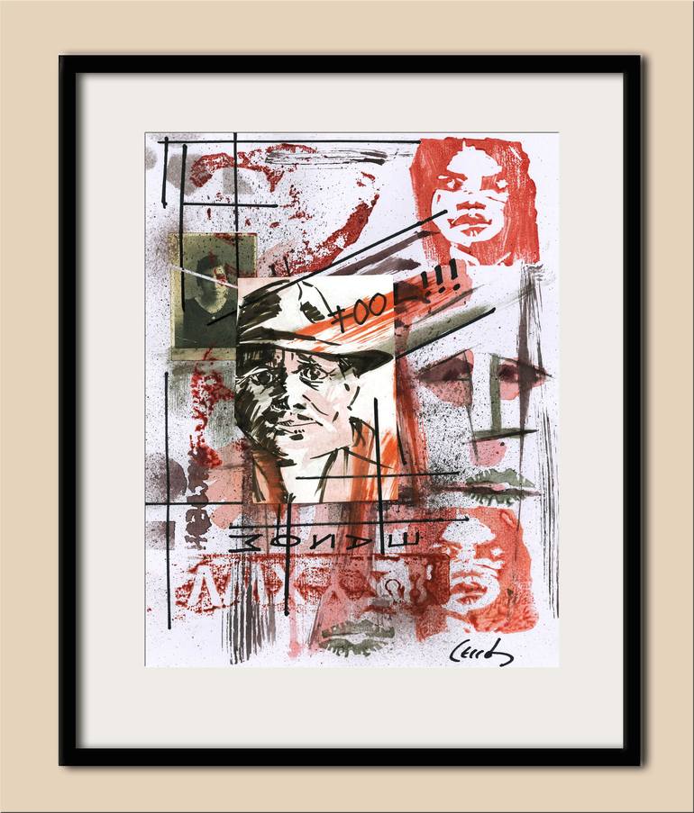 Original Expressionism Men Collage by Juan Carlos  Cerron