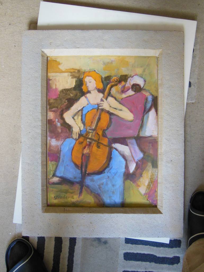 Original Abstract Expressionism Music Painting by Johannes Strieder