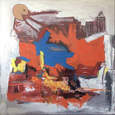 Original Conceptual Abstract Painting by Ronald Davis Ii