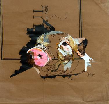 Print of Figurative Animal Paintings by Peggy Middlemiss