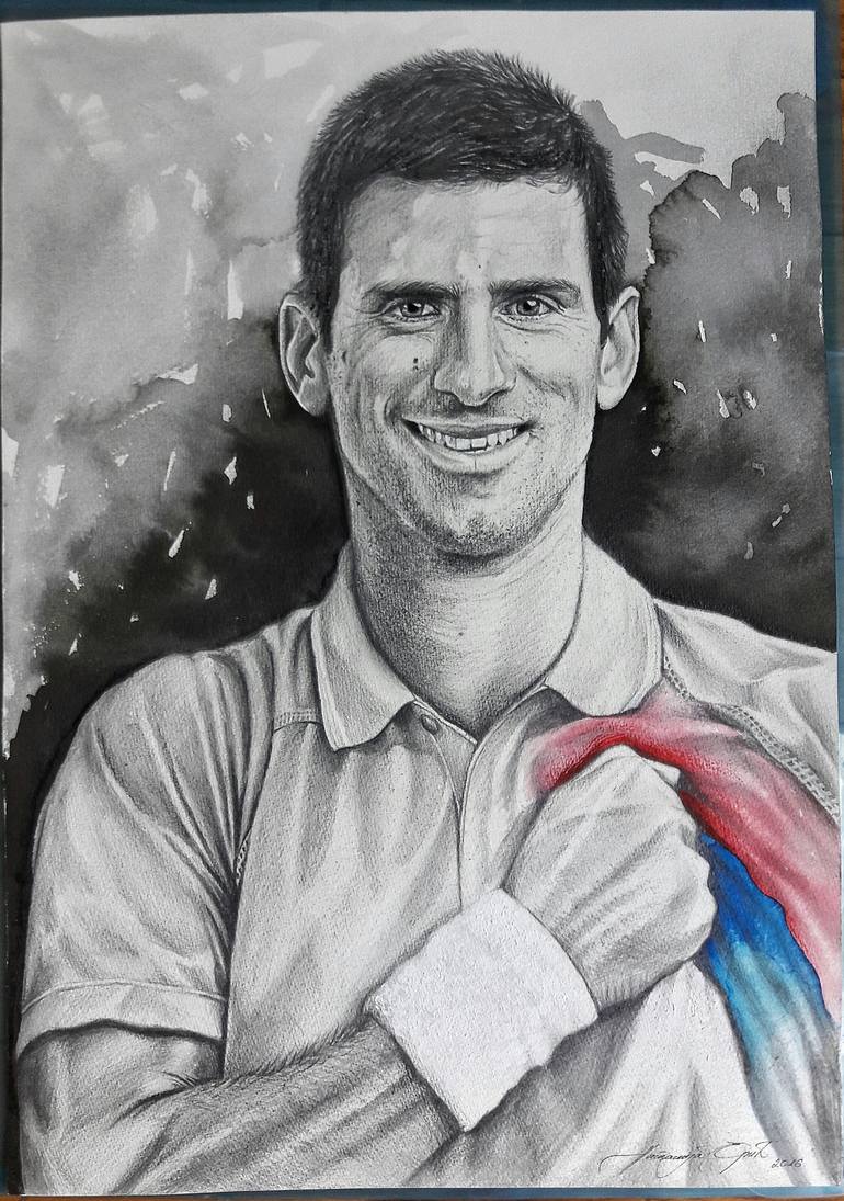 Novak Djokovic Drawing By Natalija Eric Saatchi Art 5807