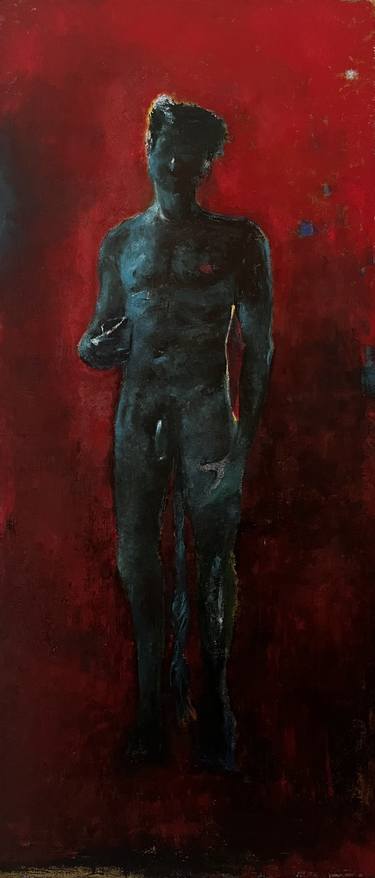 Original Surrealism People Painting by Marcin Jan Chylaszek