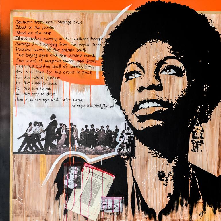 78 #NINASIMONE Painting by LOIC ERCOLESSI | Saatchi Art