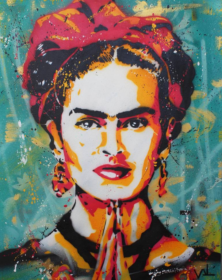 Gold Frida Kahlo Painting By Valérian Lenud Saatchi Art