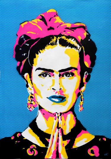 Frida Kahlo Pop Blue Painting thumb