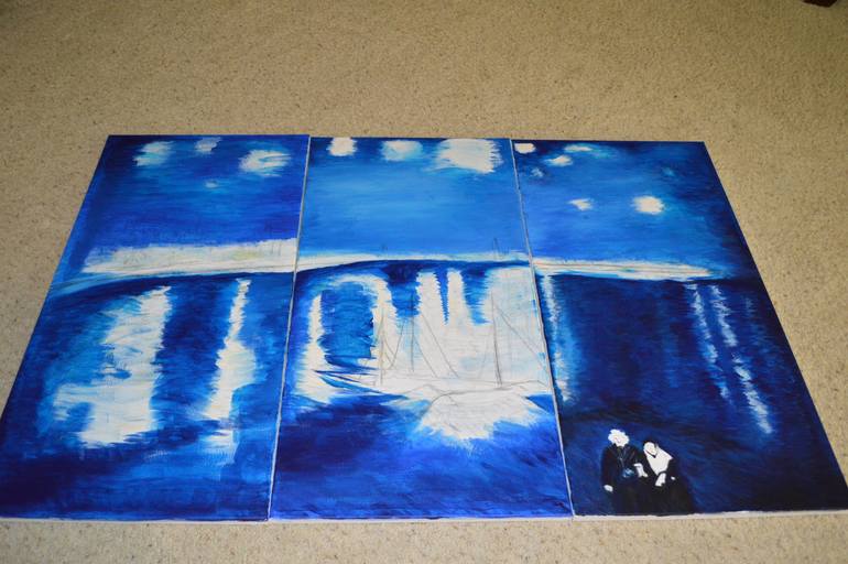 Original Abstract Landscape Painting by Maria A Barrera-Rojas